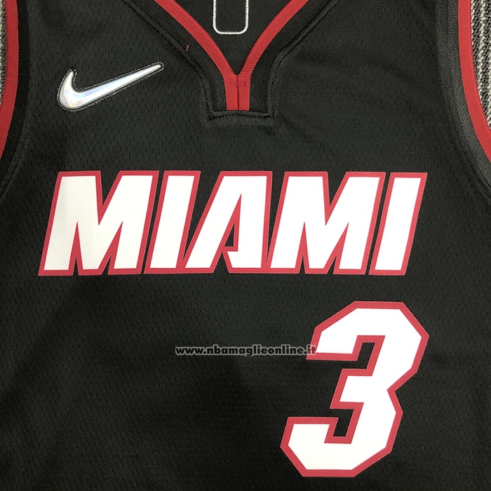 Maglia Miami Heat Victor Dwyane Wade #3 Icon Nero